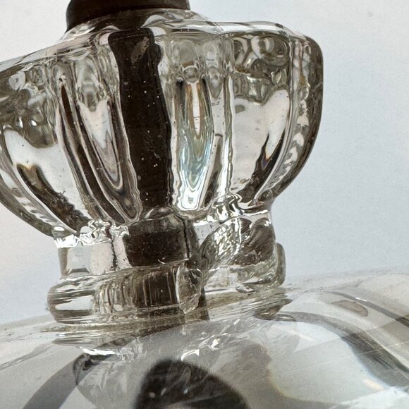 Crystal Door Knob Ashtray Brass Table Lamp Vintage Pull Chain 10.5” Cottagecore - Picture 8 of 16